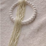 4 mm Oval shape pearls (12 lines)