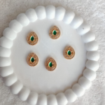 Oval shape green AD stone (pack of 3)